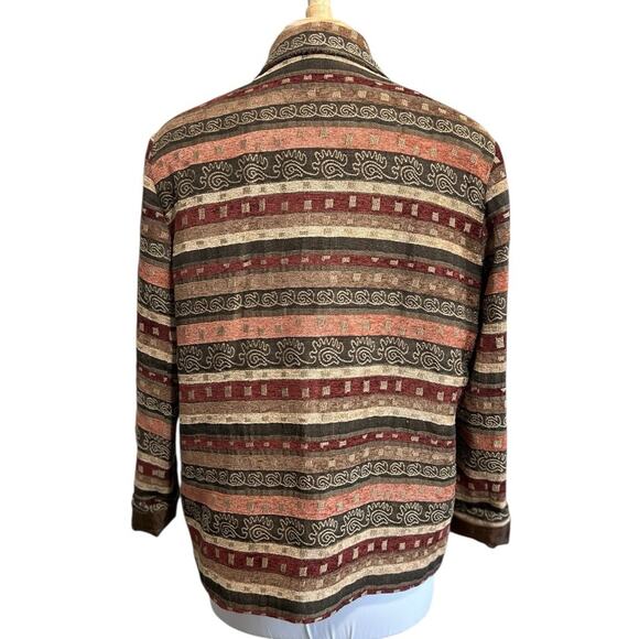 Alfred Dunner Women's Open Tapestry Jacket Western Boho size 14 Desert Colors - Picture 4 of 7